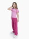 Рожевий комплект: футболка і штани | 6748379 | фото 7