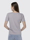 Сіра бавовняна футболка з принтом | 6748397 | фото 3