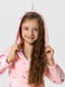 Рожевий халат з капюшоном та принтом | 6748569 | фото 3