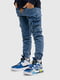 Джинси сині з накладними кишенями | 6748609 | фото 2