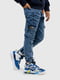 Джинси сині з накладними кишенями | 6748609 | фото 3