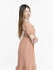 Однотонна сукня А-силуету пудрового кольору з застібкою на гудзики | 6748752 | фото 4