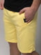Жовті трикотажні шорти з кишенями | 6748774 | фото 2