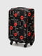 Чорна валіза середнього розміру з ручкою | 6748902 | фото 4