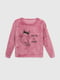 Рожева велюрова піжама: світшот і штани | 6748966 | фото 2