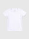 Біла однотонна футболка | 6748980