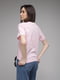 Рожева футболка з пришитими квітками | 6749170 | фото 3
