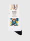 Шкарпетки білі з принтом | 6749196 | фото 2