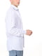 Біла класична сорочка в синю смужку | 6749361 | фото 3
