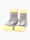 Шкарпетки сірі в принт | 6749431