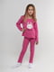 Рожева трикотажна піжама: лонгслів і штани | 6749474