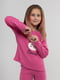 Рожева трикотажна піжама: лонгслів і штани | 6749474 | фото 3