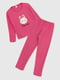 Рожева трикотажна піжама: лонгслів і штани | 6749474 | фото 7