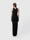 Чорна вечірня сукня з ефектним розрізом | 6749481 | фото 6