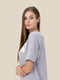 Сіра трикотажна сукня-футболка з написом | 6749562 | фото 4
