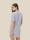 Сіра трикотажна сукня-футболка з написом | 6749562 | фото 6