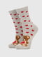 Шкарпетки сірі з принтом | 6749570