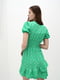 Зелена сукня А-силуету з оборкою та рукавом-ліхтариком | 6749747 | фото 4