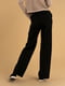 Чорна прямі штани з кишенями | 6749763 | фото 6