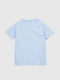 Блакитна бавовняна футболка з принтом | 6749817 | фото 5