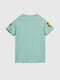 Зелена бавовняна футболка з принтом | 6749917 | фото 5