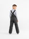 Штани на шлейках для хлопчика сірі | 6750105 | фото 7