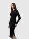 Чорна однотонна сукня-футляр лаконічного крою | 6750221 | фото 2