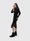 Чорна однотонна сукня-футляр лаконічного крою | 6750221 | фото 3