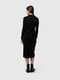 Чорна однотонна сукня-футляр лаконічного крою | 6750221 | фото 7