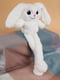М'яка іграшка заєць-тягучка рухливі вушка білий | 6750549 | фото 2