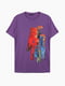 Фіолетова бавовняна футболка з принтом | 6750812 | фото 7