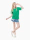 Зелена футболка з бавовни | 6750818 | фото 2