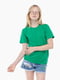 Зелена футболка з бавовни | 6750818 | фото 4