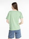 Зелена бавовняна футболка з принтом | 6750831 | фото 4