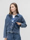Синя джинсова куртка з кишенями | 6747718 | фото 2