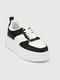 Чорно-білі кросівки на шнурівці | 6747927 | фото 3