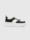 Чорно-білі кросівки на шнурівці | 6747927 | фото 5