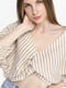 Укорочена смугаста блуза вільного фасону | 6747963 | фото 2