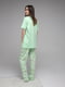 Зелена піжама: футболка і штани | 6748100 | фото 2