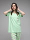 Зелена піжама: футболка і штани | 6748100 | фото 3