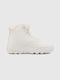 Зимові білі черевики на штучному хутрі | 6748213 | фото 2