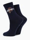 Сині шкарпетки з принтом | 6748713 | фото 2