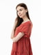 Червона сукня А-силуету з круглою горловиною та оборками | 6748850 | фото 4