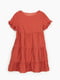 Червона сукня А-силуету з круглою горловиною та оборками | 6748850 | фото 7