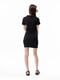 Чорна сукня-футболка з комірцем сорочкового типу | 6748943 | фото 5
