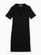 Чорна сукня-футболка з комірцем сорочкового типу | 6748943 | фото 6