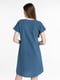 Синя однотонна сукня з коротким рукавом | 6748959 | фото 4