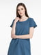 Синя однотонна сукня з коротким рукавом | 6748959 | фото 5