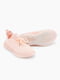 Рожеві текстильні кросівки на шнурівці | 6749385 | фото 2