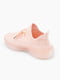 Рожеві текстильні кросівки на шнурівці | 6749385 | фото 4